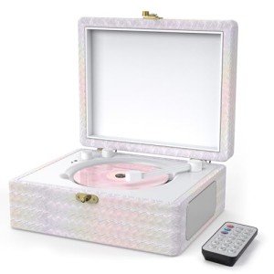 Retro Bluetooth CD Player with Speakers and Remote