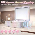 Retro Bluetooth CD Player with Speakers and Remote