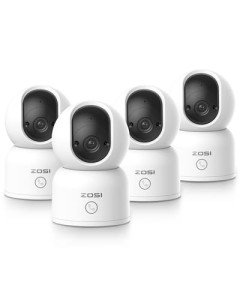 ZOSI 2K Indoor Pan/Tilt Security Camera 4-Pack