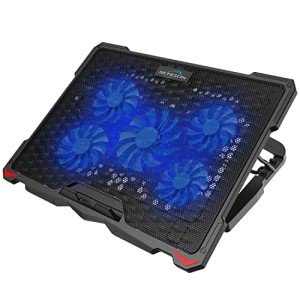 AICHESON 5-Fan Laptop Cooling Pad with LED Lights