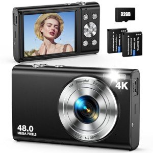 48MP UHD 4K Vlogging Camera with Zoom and Accessories