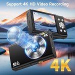 48MP UHD 4K Vlogging Camera with Zoom and Accessories