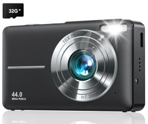 FHD 1080P Kids Digital Camera with 32GB Card