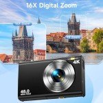 48MP UHD 4K Vlogging Camera with Zoom and Accessories