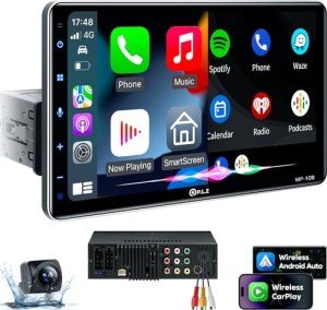 PLZ 10.1" Wireless Car Radio Stereo with Apple Carplay