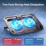 KYOLLY Ultra Slim Laptop Cooling Pad with Fans