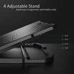 AICHESON 5-Fan Laptop Cooling Pad with LED Lights