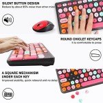 Retro Wireless Keyboard and Mouse Combo - Black