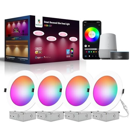 Smart RGBWW LED Recessed Lights with Music Sync