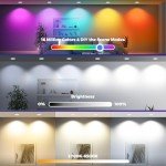 Smart RGBWW LED Recessed Lights with Music Sync