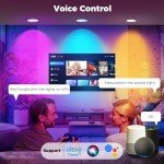 Smart RGBWW LED Recessed Lights with Music Sync