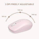 Reccazr Wireless Keyboard and Mouse Combo - Pink & White