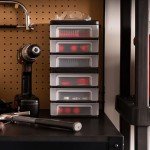 IRIS USA Black 3-Drawer Stacking Organizer Set