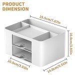 Marbrasse Multi-Functional Desk Pen Organizer - White