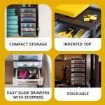IRIS USA Black 3-Drawer Stacking Organizer Set