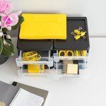 IRIS USA Black 3-Drawer Stacking Organizer Set