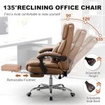 Heated Reclining Massage Office Chair with Footrest