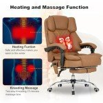 Heated Reclining Massage Office Chair with Footrest