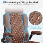 Sytas Comfy Leather Office Chair with Adjustability