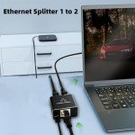 Ethernet Splitter 1 to 2, 1000Mbps Gigabit Adapter