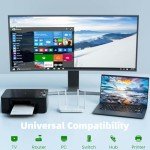 Ethernet Splitter 1 to 2, 1000Mbps Gigabit Adapter