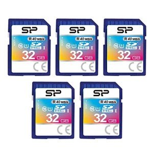 Silicon Power 32GB Class 10 SDHC Memory Cards - 5 Pack