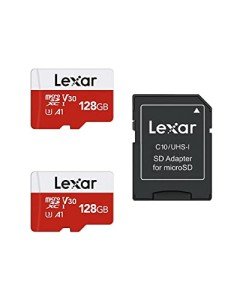Lexar 128GB Micro SD Card with Adapter, 100MB/sec