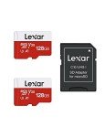 Lexar 128GB Micro SD Card with Adapter, 100MB/sec