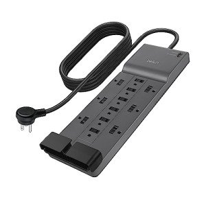 12 Outlet Wall-Mount Power Strip with 8ft Cord