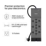 12 Outlet Wall-Mount Power Strip with 8ft Cord