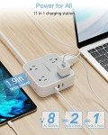 Flat Extension Cord with USB Ports and Surge Protection