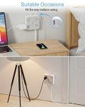 Flat Extension Cord with USB Ports and Surge Protection