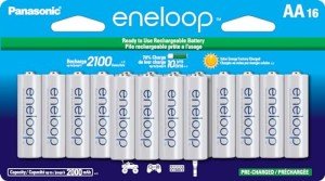 Panasonic Eneloop AA Rechargeable Batteries - 16 Pack