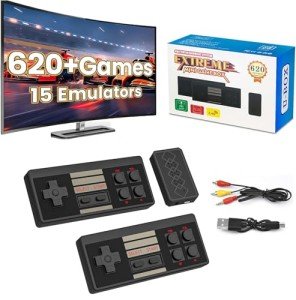 Wireless Retro Handheld Game Console with 620 Classics