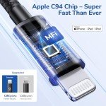 Syncwire MFi Car Charger with Integrated Lightning Cable
