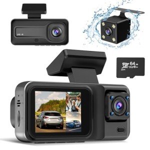 4K 3-Channel Dash Cam with Night Vision