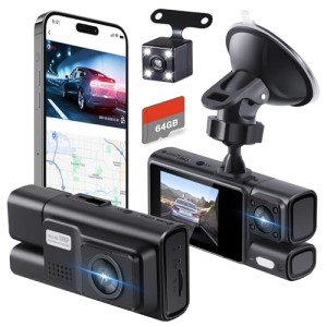 Dual Dash Cam with Free 64GB Card - 1080P