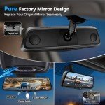 PORMIDO 2K Touchscreen Mirror Dashcam with GPS