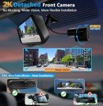 PORMIDO 2K Touchscreen Mirror Dashcam with GPS