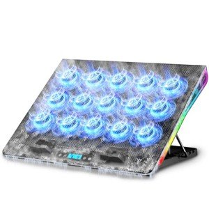 AICHESON RGB Gaming Laptop Cooling Pad with 15 Fans