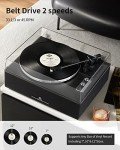 Angels Horn Bluetooth Vinyl Record Player - Classic Black