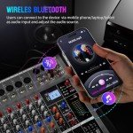 12-Channel Bluetooth DJ Audio Mixer with USB