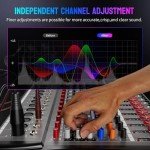 12-Channel Bluetooth DJ Audio Mixer with USB