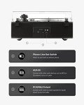 Angels Horn Bluetooth Vinyl Record Player - Classic Black