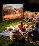 120-inch Portable Outdoor Projector Screen with Stand