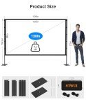 120-inch Portable Outdoor Projector Screen with Stand