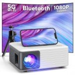 Portable 1080P Mini Projector with WiFi & Bluetooth