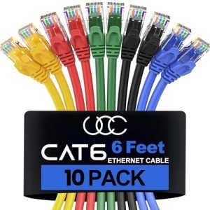 Ultra Clarity Cat6 Ethernet Cable 10-Pack 6ft