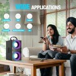 DINDIN 40W Bluetooth Portable Speaker with Lights