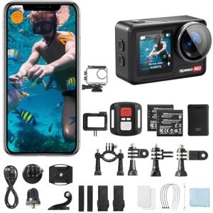 50M Waterproof 4K Action Camera with EIS Stabilization
